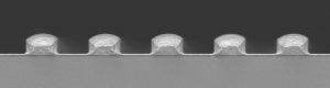 15 µm trenches in 15 µm thick TempKoat® N before and after copper plating and resist removal 15 µm trenches in 15 µm thick TempKoat® N before and after copper plating and resist removal